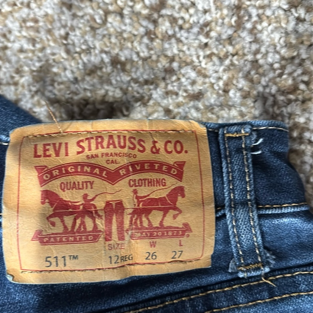 Levi’s 511 Boy’s Slim Fit Jeans Dark Blue Wash - Picture 3 of 5